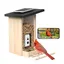 Birdfy Ebony Lite - Mangeoire Oiseaux Connectée avec Caméra HD WiFi - Reconnaissance IA des Espèces - Autonomie Panneau Solaire