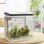 Aquarium en verre avec filtre couvercle et lumière LED pour poissons capacité 28L 38 x 26 x 395 cm blanc
