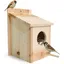 Nichoir Oiseaux Exterieur Original Cabane Oiseaux en Bois Exterieur Nid Oiseau Canari Nichoirs à Oiseaux Sauvages Nichoir Label