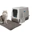 Nobleza Bac à Litière Fermée en Acier Inoxydable avec CouvercleInclus Pelle + Tapis Pour Chats