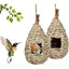 Nichoirs à Oiseaux 2 Pièces Nichoirs à Oiseaux Sauvages Nest Oiseau Fait à La Main Maison doiseau Suspendue pour Les Label
