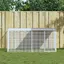 Gris Poulailler cage pour petits animaux pour extérieur avec toit gris clair 203x98x90 cm acier galvanisé A161
