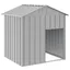 Meilleures Abris - Cage - Niche pour chien avec toit gris clair acier galvanisé SSD5221020
