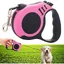 Laisse rétractable - HANDEIU - 5 m - Nylon - Rose - Pour Chien et Chat
