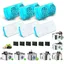 12 filtres fontaine eau chat pour 3.2L inox: 6 charbon + 6 mousse