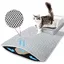 Tapis Litiere ChatTapis de Litire pour Chat Avec Couche AntidrapanteTapis pour chat Impermable Antidrapant Tapis Chat (Gris)