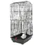 XJING-Cage dOiseau- Canary Parrot Lovebird-Portable-Bird Lover avec 4 mangeoires et 3 Perches - 46x36x92cm