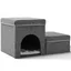 TTLIFE Escalier pour chien à 2 marches pour petits chiens,escalier pour chats âgés en éponge, 57,5cm x 36cm x 33cm