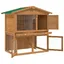 [16230]Clapier dextérieur - Meuble de cages/Clapier à lapins - Enclos pour petits animaux 3 portes BoisPoids:17.4 Kg