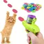 Lanceur interactif pour chat, 50 disques en mousse, jouet manuel sans batterie, plastique durable, idéal pour jeux extérieurs -