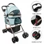 MIPAN.Poussette Pour Chien 4 Roues - Poussette Pour Animaux Vert - Poussette Pour Chat - 96 x 70 x 48cm - Pour Chien/Chat De 20 Kg