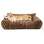 Panier chien 75x45x20cm PP+mousse doux confortable convient pour moins 11kg montage facile nettoyage facile lavable en machine