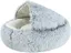 Panier en peluche pour animaux de compagnie panier chaud semi-fermé en forme de beignet pour chien et chat lit pour chat et chien