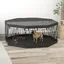 MOTHINESSTO3046-Parc pour chien enclos chien intérieur 8 panneaux pliables avec porte pour chiots acier 61l x 61H cm noir