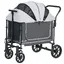 Hundewagen Hundebuggy pliable pour chiens et chats jusquà 30 kg Chariot à chat avec coussins fenêtres en mesh 2 portes sac de