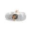 Tunnel pour chat rond avec coussin – 90 cm de long – Matériau doux et pelucheux – Pour chats et petits animaux jusquà 10 kg