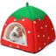 Lit pour animaux - XVX - Lit de Cochon dInde - Doux et chaud - 26x26x26 cm - Design fraise