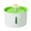 Fontaine à Eau pour Chat，Fontaine à Fleurs avec Fenêtre de Ebène dEau 3 Litres Pratique， Vert