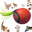 Jouet pour chat 2025 avec queue rapide, ajustement de vitesse à 2 niveaux, balle interactive avec mouvement automatique - Orange