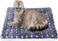 Coussin pour chat et chien lit ultra doux pour animal de compagnie avec joli imprimé étoile 356 x 445 cm bleu foncé