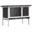 Automne/hiverClapier dextérieur 1 niveau Gris Bois - HAuteur:65cm - Grande Taille &FR_244924