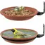 Lot de 2 abreuvoirs extérieurs avec mangeoire et bain pour oiseaux sauvages idéal balcon ou jardin .