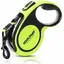 Laisse Chien Enrouleur pour Gros Chien Jusquà 50kg Ruban en Nylon Solide Extensible à 5M Rétractable avec Coutures ENEVAOCT