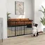 Barrière de sécurité animaux porte fermeture automatique système de double verrouillage sans perçage 3 extensions noir