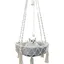 Hamac pour chat en macramé - ULISEM - 40 cm de large - Tissé à la main - Pompon décoratif - Lit suspendu - Confortable