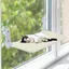 Hamac de fenêtre sans fil pour chat avec 4 ventouses puissantes facile à assembler et étagère pliable grand