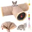 Tunnel pour Chats Pliable avec Grottes pour Chat en Daim Jouet Animaux pour Chatons Chiot Lapins Cochons d’Inde  avec des
