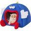 ®RisingFF Niche pour chat dintérieur niche mignonne à grande bouche niche semi-fermée et chaude avec coussin amovible et