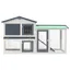 Bon plan Clapier Lapins Petit enclos - JILI HOT - Clapier large dextérieur - Gris et blanc 145x45x84cm Bois - Pour Jardin