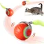 Jouets pour chat balle mobile avec queue en plumes balle interactive rechargeable pour lexercice des chats multicolore JOUET