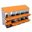 Pondoir Poules Pondeuses 10 Compartiments Poulailler en Acier Galvanisé Anti-rouille Pondoir Orange