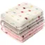Lot de 3 couvertures ultra douces à pois pour animaux de compagnie (chien chiot chat) beige/marron/rose petite taille
