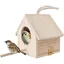 Nichoir Oiseaux Bois Extérieur Suspendu Cabane Rouge Gorge Mésange DIY Peinture Jardin Arbre