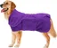 Peignoir pour chien en microfibre super absorbant, sac de séchage rapide pour chien avec ceinture extensible, manteau de séchage po