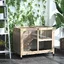 Cage à lapin clapier sur roulettes petit enclos aminaux en bois massif 2 étages toit ouvrant plates-formes 915 x 533 x 73 cm