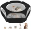 Parc Anti-Évasion pour Petits Animaux, Clôture Respirante Pliable pour Chats et Chiens, Sécurisé et Pratique