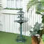 Bain doiseaux abreuvoir pour oiseaux jardinière 3 en 1 Ø 50 x 113 cm polypropylène vert-de-gris