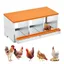 Pondoir Poules Pondeuses 3 Compartiments Poulailler Durable Œufs Protégés et Nettoyage Facile Double Couche Orange