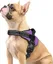 Harnais Chien Harnais Anti Traction pour Chien Réfléchissant Réglable Respirant Facile à Mettre avec Poignée Contrôle Violet S