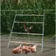 Perchoir pour Poules Grand Format Structure Robuste Montage Facile Barres en Bois Métal Galvanisé Gris - UVRION