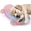 Coussin apaisant pour chien brille dans le noir lavable en machine coussin pour le cou du chien meilleur sommeil (moyen rose)