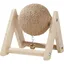 Jouets pour Animaux Lapin Sisal Griffe Balle Lapin Grattoir avec Boule Canapé Protecteur Support en Bois Portable avec Cloche Lap
