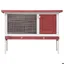 [89498]Clapier dextérieur - Meuble de cages/Clapier à lapins - 1 niveau Rouge BoisPoids:8.25 Kg
