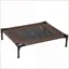 Lit pour chien élevé extérieur - Stable avec maille lavable - Pour chiens moyens/gros (20 kg max) - Marron 76x61x18 cm