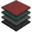Tapis de sol pour aire de jeu et jardin Play Protect Résistant aux intempéries avec drainage 50 x 50 cm Ep  30 mm Gris