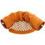 Tunnel pliable pour lapins jouet avec tapis amovible niche et cachette pour chats chatons lapins (marron)